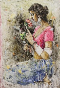 Moazzam Ali, 30 x 42 Inch, Water Color on Paper, Figurative Painting, AC-MOZ-050